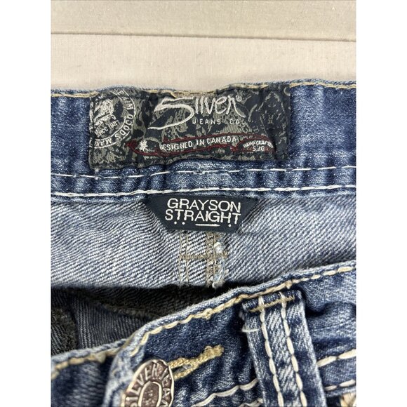 Silver Jeans Men 32 x 32 Grayson Light Blue Straight Leg Stretch Denim - Picture 11 of 13